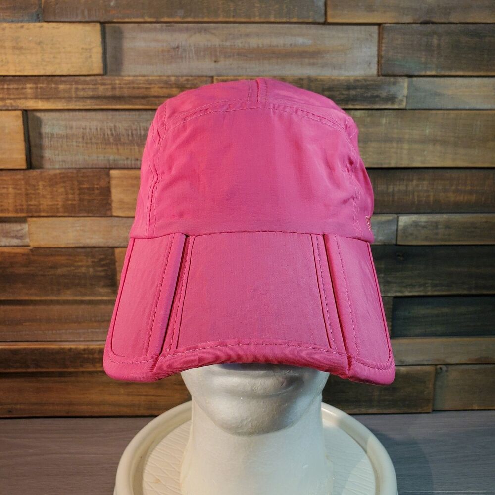 FitKicks Foldable Runner Hat Unisex Pink Poly UPF 50+ Lightweight Cap Jog Walk